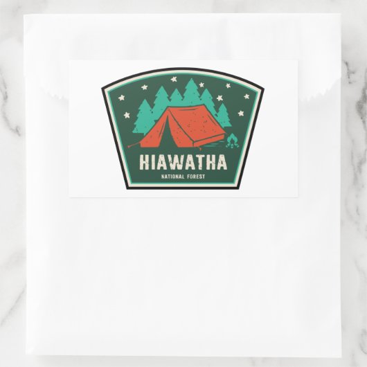 Hiawatha National Forest Camping 長方形シール (バッグ)