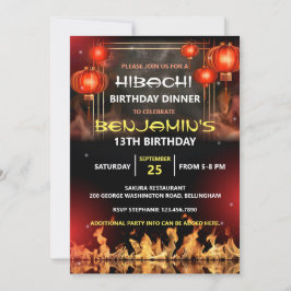 Hibachi Birthday Dinner Party 招待状