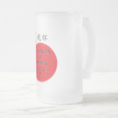 Hibachi Chef Japanese BBQ Dragon Birthday フロストグラスビールジョッキ (正面右)