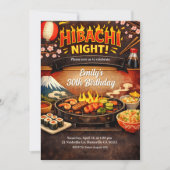 Hibachi Night Birthday Invitation 招待状 (正面)