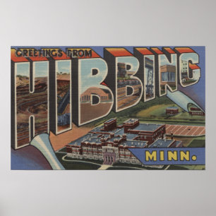 Hibbing、ミネソタ-大きい手紙場面 ポスター