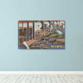 Hibbing, Minnesota – 大きな文字のシーン キャンバスプリント (インサイチュ (ウッドフロア))