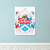 Hibbs家紋 キャンバスプリント (インサイチュ (ウッドフロア))