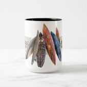 Hibbyのサーフボードバンドマグ ツートーンマグカップ (中央)