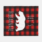 Hibearnateのシロクマ及びバッファローの点検の格子縞は フリースブランケット (正面(横))