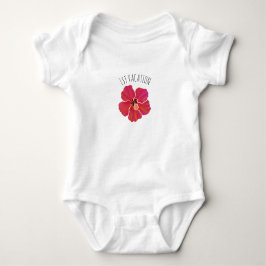 Hibiscus 1st Vacation baby shirt ベビーボディスーツ