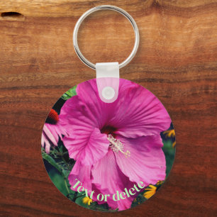 Hibiscus And Flower Friends Personalized キーホルダー