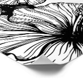 Hibiscus and hummingbird ポスター (角)