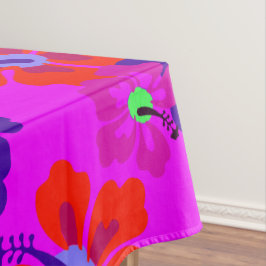 Hibiscus Art Bold Pattern Tropical Themed テーブルクロス