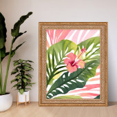 Hibiscus Beauty | Tropical Flower Watercolor ポスター