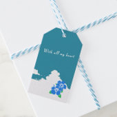 Hibiscus-blue & Summer Clouds ギフトタグ