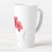 Hibiscus Floral Design – Tropical カフェラテマグ (右アングル)
