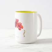 Hibiscus Floral Design – Tropical ツートーンマグカップ (正面右)