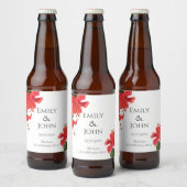Hibiscus flower Beer Bottle Label ビールラベル (ボトル)