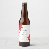 Hibiscus flower Beer Bottle Label ビールラベル (正面)