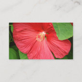 Hibiscus Flower Bright Magenta Floral 名刺 (裏面)