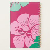 Hibiscus Flower Hot Pink with Green Leaves プランナー手帳 (裏面)