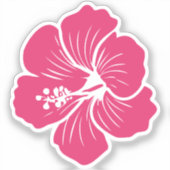 Hibiscus Flower Magenta or Violet Color シール (正面)