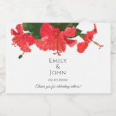 Hibiscus flower Mini Liquor Bottle Labels リキュールボトルラベル (シングルラベル)