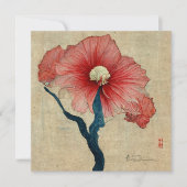 Hibiscus Flower Painting 招待状 (正面)