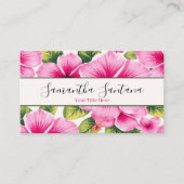 Hibiscus Flower White Background 名刺 (正面)