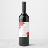 Hibiscus flower Wine Bottle Label  ワインラベル (正面)