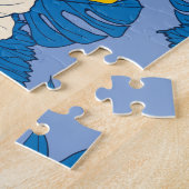 Hibiscus flowers and leaves   ジグソーパズル (側面)