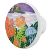 Hibiscus Flowers Hawaiian  セラミックノブ (右)