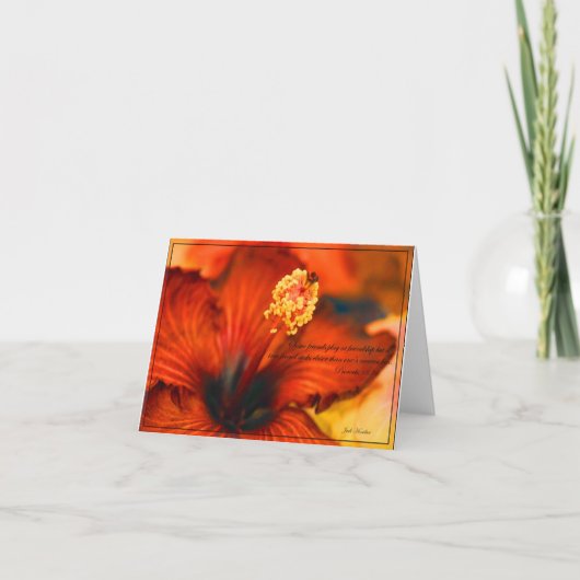 Hibiscus~Friendship/Proverbs燃え立つ18:24 カード (正面)