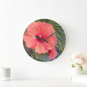 Hibiscus Glow ラージ壁時計 (ホーム)