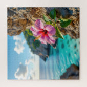 Hibiscus Growing in a Rocky Cliff ジグソーパズル (縦)