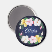 Hibiscus Hawaiian Tropical Floral マグネット (正面/裏面)