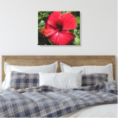 Hibiscus in weinrot キャンバスプリント (インサイチュ (寝室))