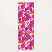 Hibiscus Jungle Hawaiian Tropical Floral - Magenta ヨガマット (正面)