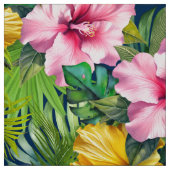 Hibiscus Jungle Seamless Pattern ファブリック (見本)