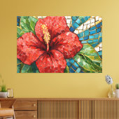 hibiscus mosaic 005 キャンバスプリント (インサイチュ (リビング))