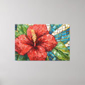 hibiscus mosaic 005 キャンバスプリント (正面)