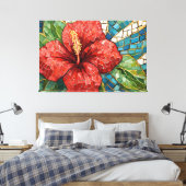 hibiscus mosaic 005 キャンバスプリント (インサイチュ (寝室))