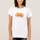 Hibiscus Patch Women's Basic T-Shirt Tシャツ (正面)