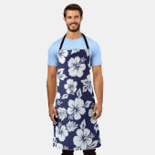 Hibiscus pattern エプロン (着用した状態)