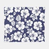 Hibiscus pattern フリースブランケット (正面(横))