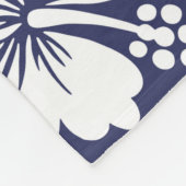 Hibiscus pattern フリースブランケット (角)