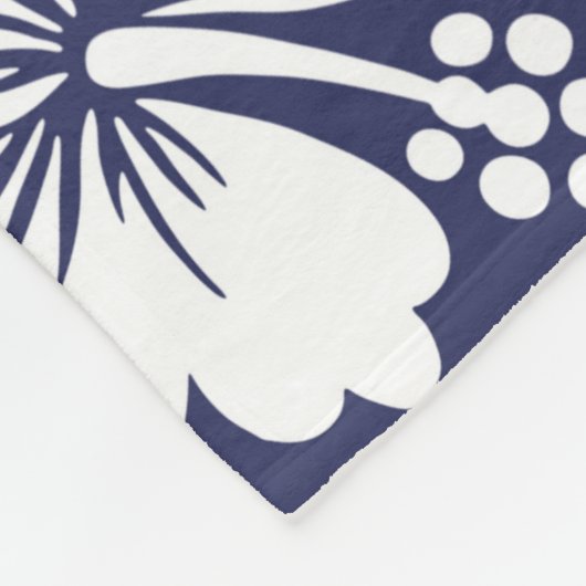 Hibiscus pattern フリースブランケット (角)