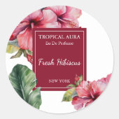 Hibiscus Perfume Label ラウンドシール (正面)