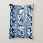 Hibiscus tropical leaves hawaiian ornament wallpap アクセントクッション (裏面(縦))