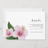  Hibiscus Wedding Details Card 招待状 (正面)