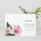  Hibiscus Wedding Details Card 招待状 (スタンド正面)
