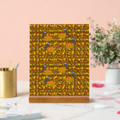 Hibou et Citrouilles d'Automne – Déco de Table アクリルサイン (ウェディング)