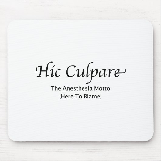 Hic Culpare -- 説明される マウスパッド (正面)