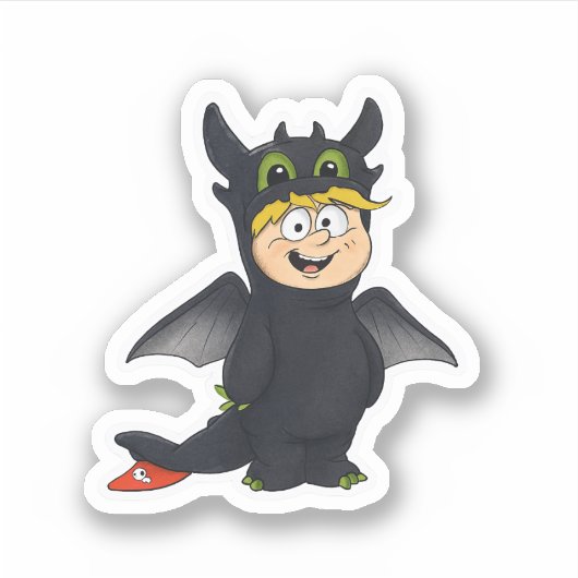 Hiccup and Toothless in One シール (正面)